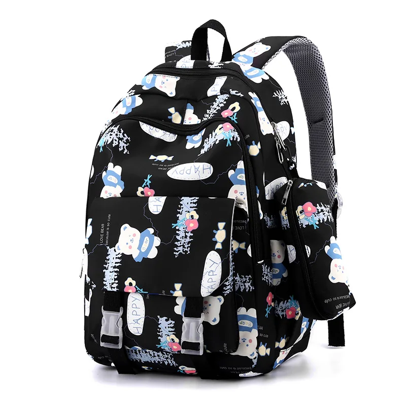 Large Capacity Backpack for Men Korean Version Female High School Fashion Trend Campus Middle Student Pencil Case Schoolbag