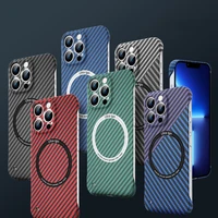 frameless carbon fiber case for iphone 13 pro max 12 11 pro magnetic wireless charging aramid fiber camera protector phone cover