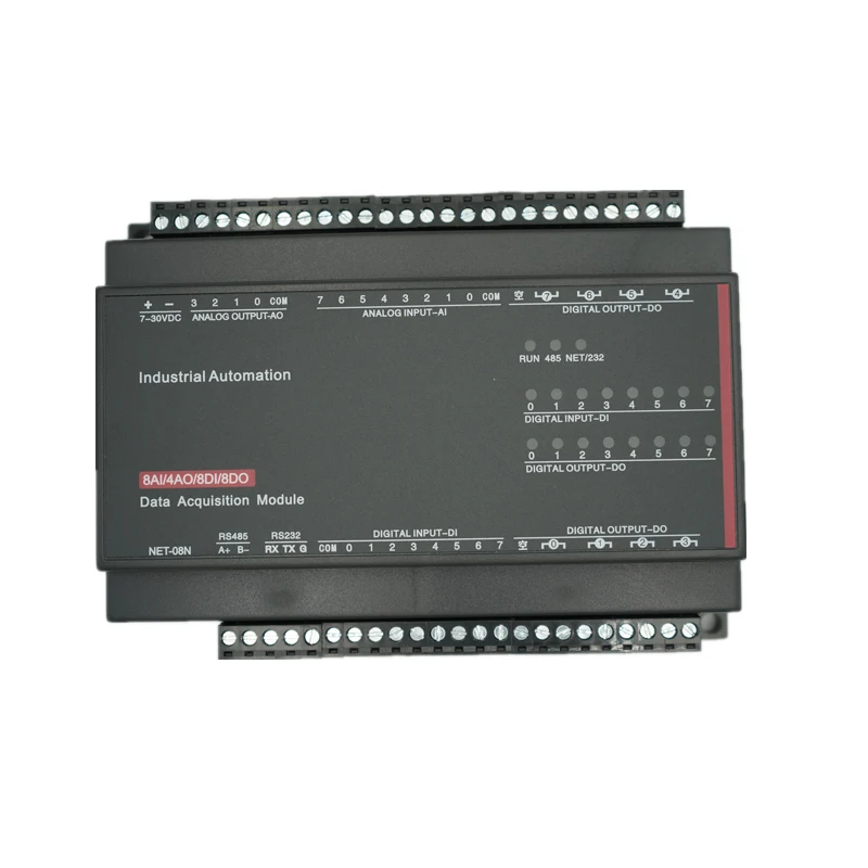 TCP-508N 8AI аналоговый вход 4AO аналоговый выход 8DI переключатель вход 8DO реле Ethernet IO модуль RS485 RS232 MODBUS TCP & RTU