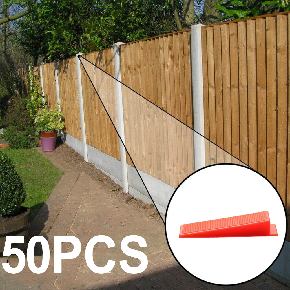 

50pcs Fence Wedge Anti-Rattle Fence Panel Security Clips Wedges Grips Stops Rattling Fences Plastic Furniture Cabinets Tool