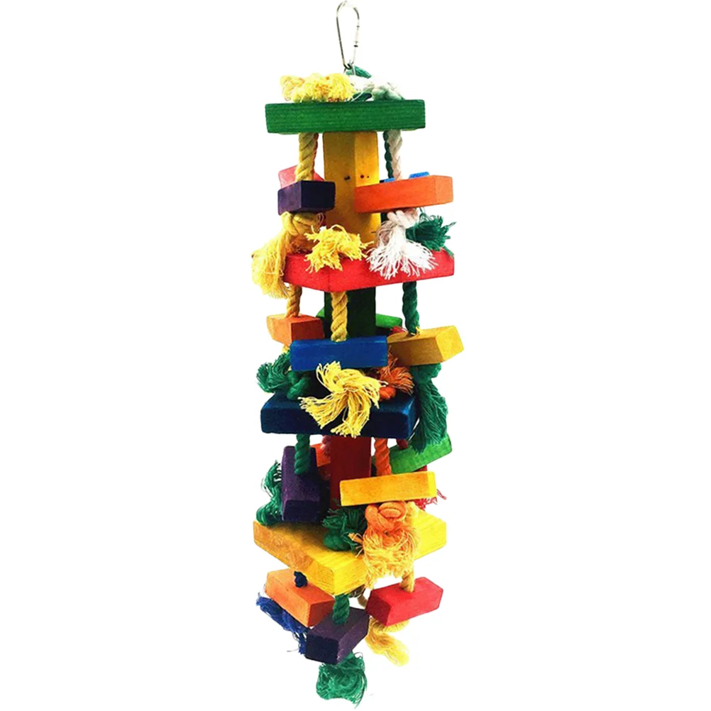 

Toy Toys Parrot Bird Wood Cage Hanging Pet Chewing Chew Birds Bite Parrots Large Natural Parakeet Biting Tearing Block Wooden