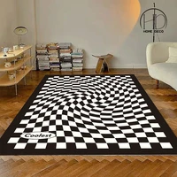 checkerboard modern carpet for living room carpet bedroom bedside coffee table blanket green black yellow blue plaid floor mats