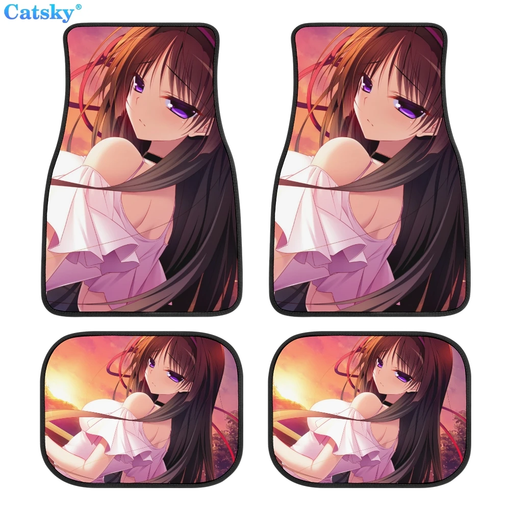 

Anime girl Car Floor Mats Hippie Car Mat Car Accessories Gift Stoner Gift Retro Car Accessories Interior Car Decor