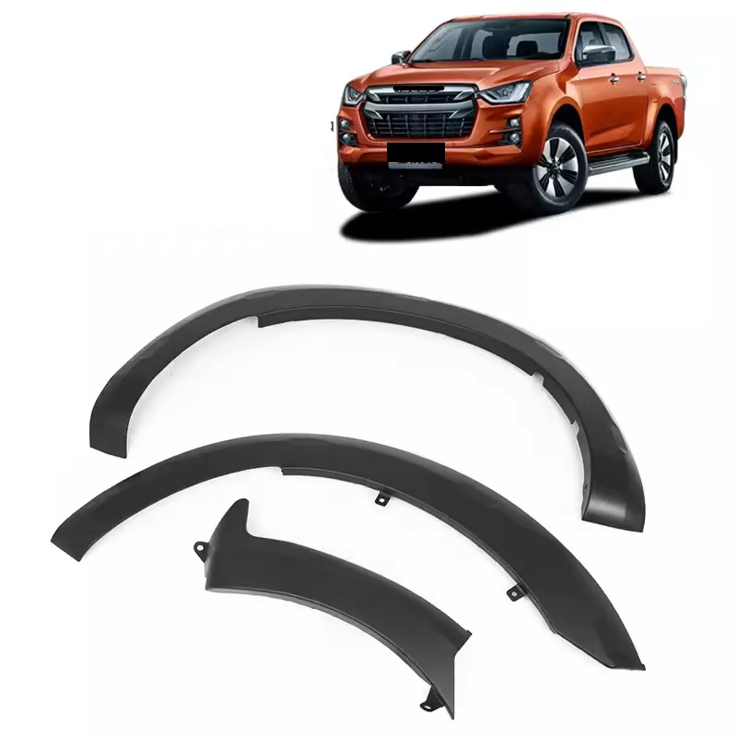 

Car Fender Flares Arch Wheel Eyebrow Protector Mudguard Sticker for Isuzu Dmax 2021