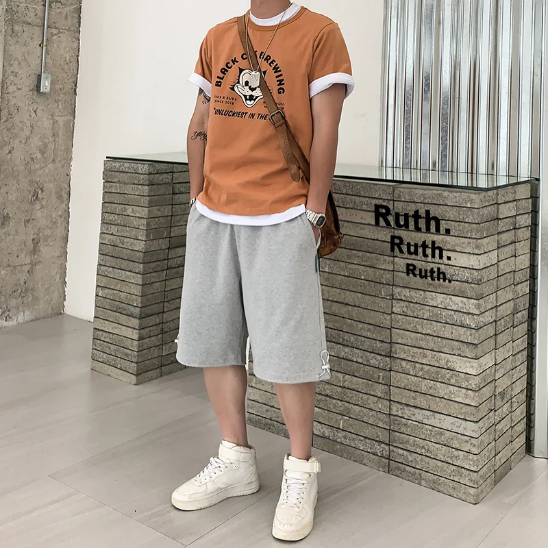 

Мужские повседневные шорты для фитнеса, спортивные штаны, летние сетчатые шорты для тренировок в тренажерном зале, Классическая брендовая ...