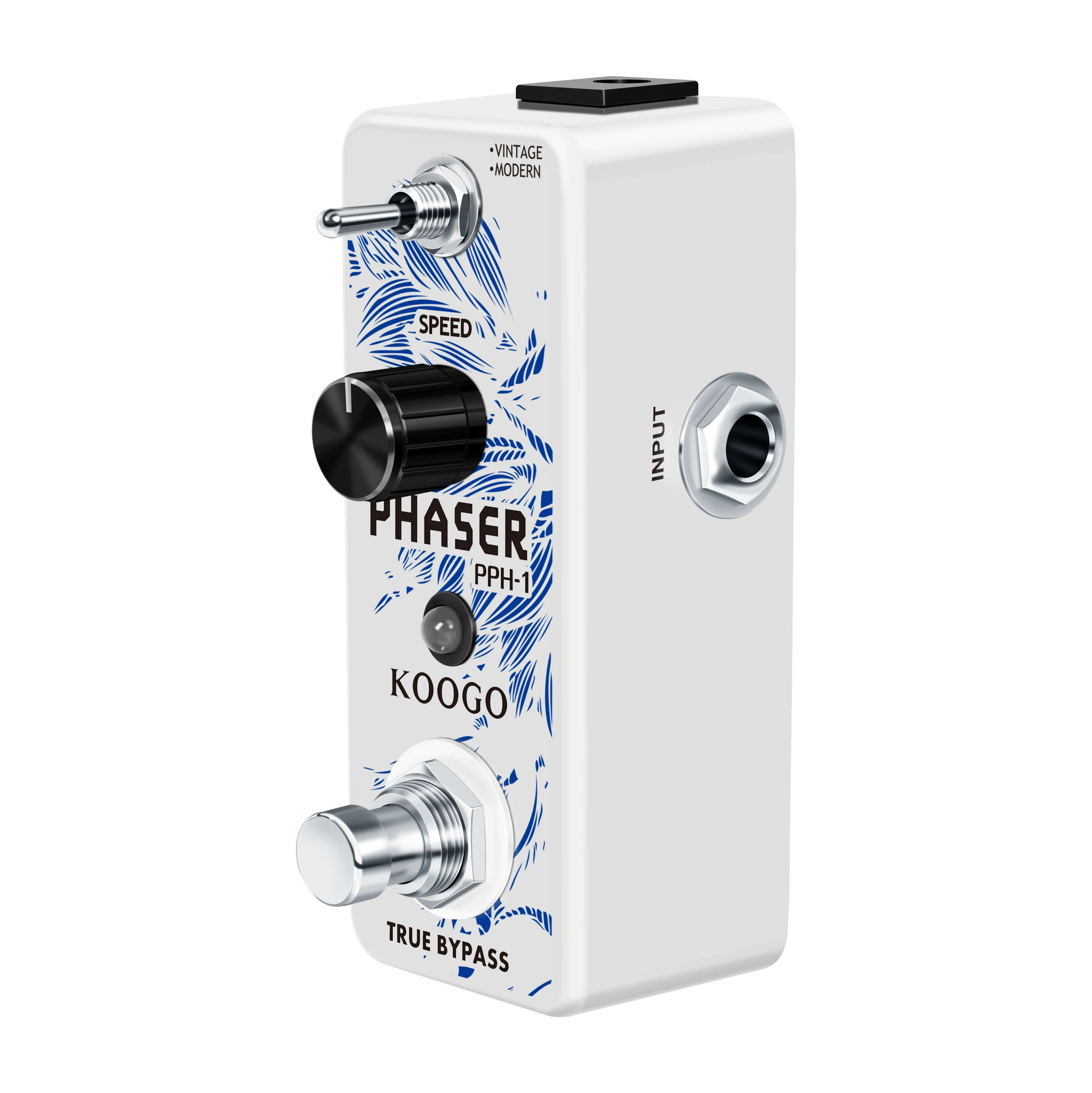 Koogo LEF-313 Phaser Pedal Analog Phase Effect Pedal For Electric Guitar Vintage & Modern Modes With Mini Size True Bypass