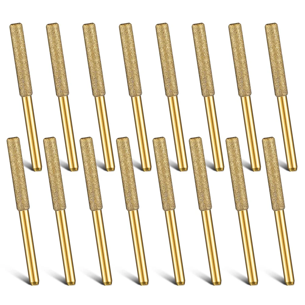 

Gold Sharpener Power Cylindrical Tools File Grinding 4-5.5mm Chain Chainsaw Sharpening Kit Diamond Saw Burr Carving Coated Stone