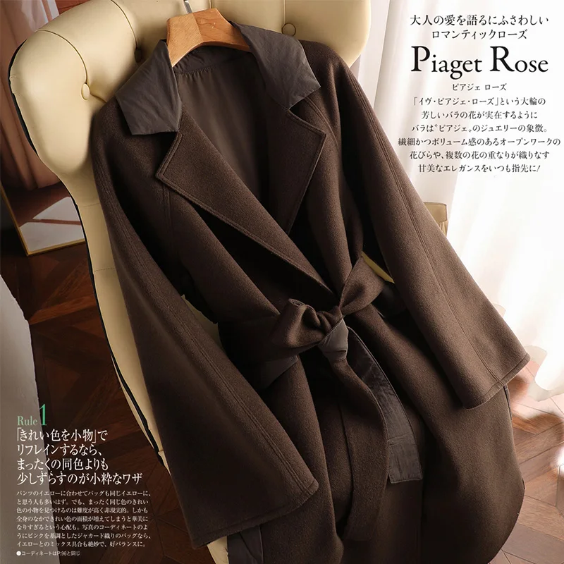 Fashion Design New Abrigos Mujer Invierno 2022  90%  White Duck Down  Long  Luxury  Winter  Spliced  Adjustable Waist  Slim