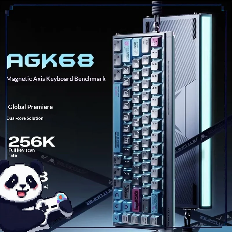Фото ANTGAMER AGK68 клавиатура с магнитным переключателем, игровая клавиатура, 8 кГц, RGB, термосублимация, алюминиевая доска из углеродного волокна, FPS, оборудование для киберспорта, ПК №1