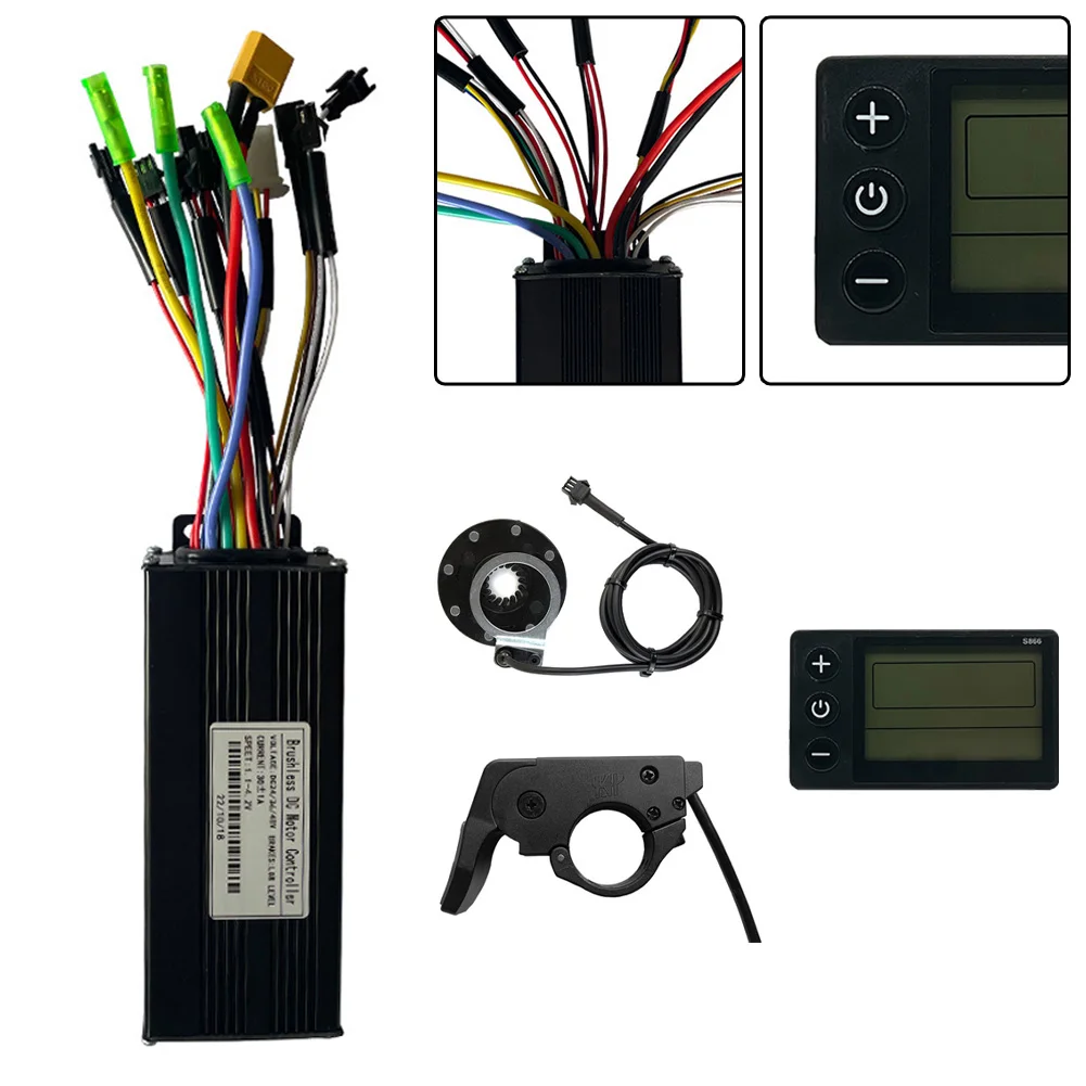 

8 PAS Kit Sine Wave Controller 30A For 750/1000W Motor For E-bike MTB S866 Display Throttle Three-mode Brand New
