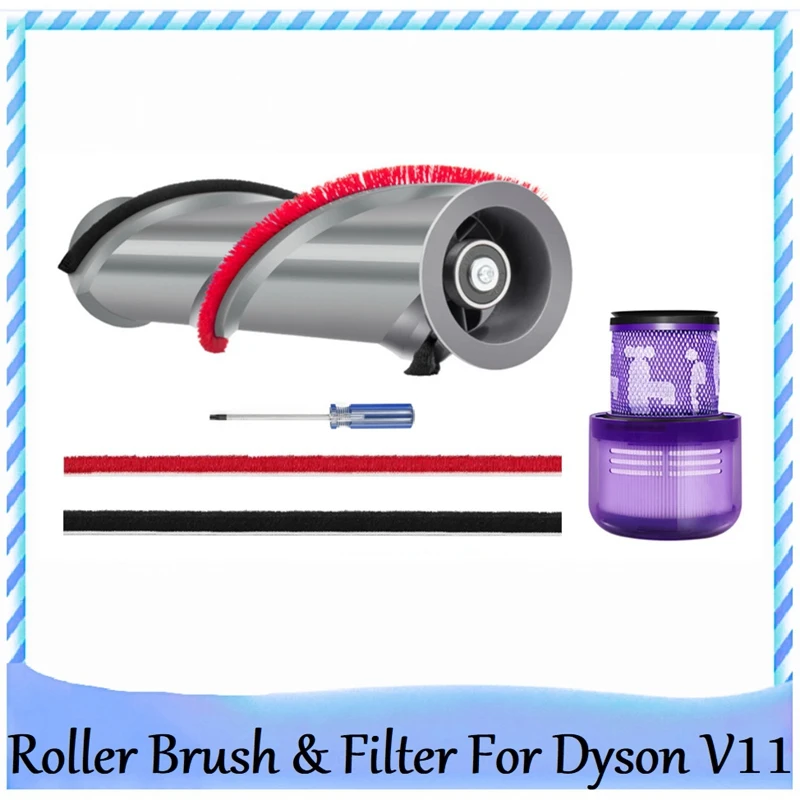 

Сменные запасные части для пылесоса Dyson V11, моющиеся Hepa-фильтры, роликовая щетка, мягкие плюшевые полоски
