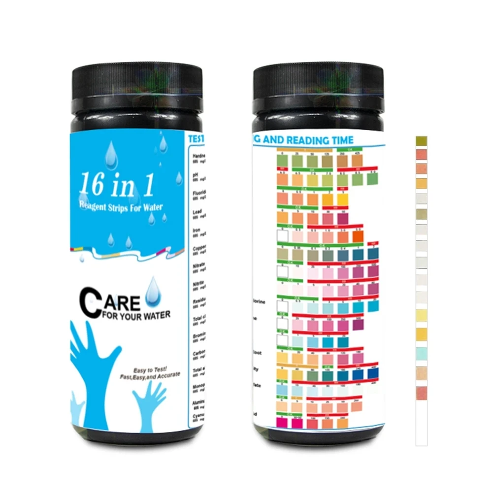 

Тест-полоска 16 в 1 для питьевой воды, 100 шт.