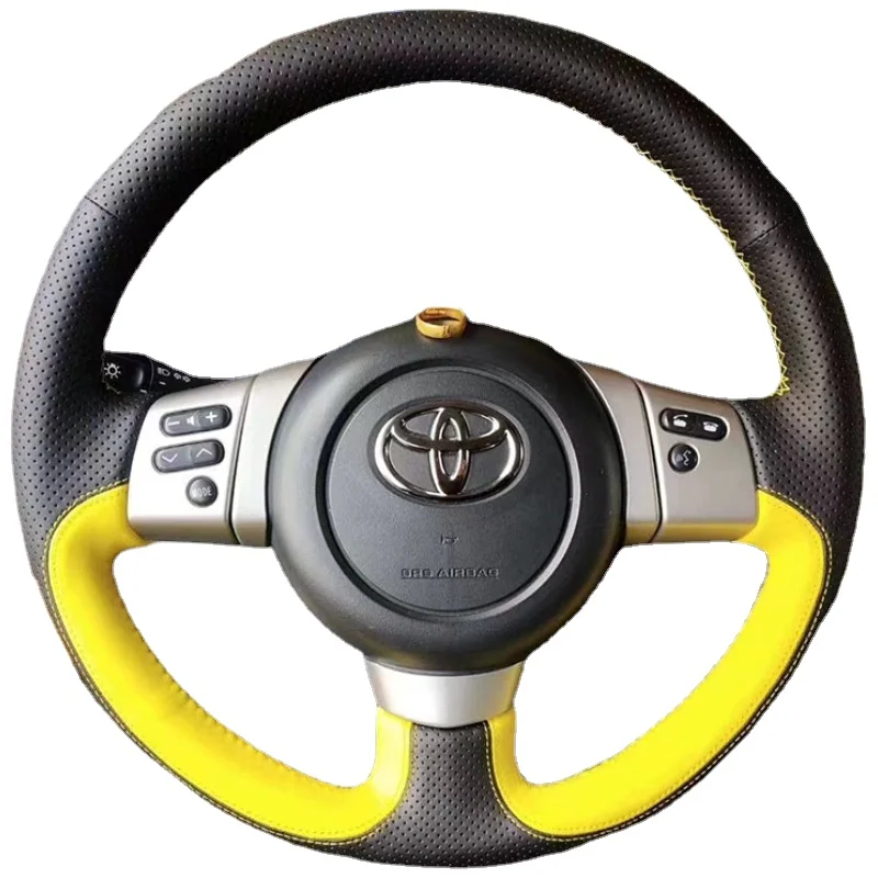 

Custom leather suede hand sewn steering wheel cover For Toyota 86 FJ CRUISER 07/08/09/11/12/13 Car handle cover