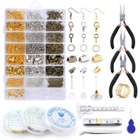copper wire openjump rings earring hook jewelry making supplies kit alloy accessories jewelry findings set jewelry making tools