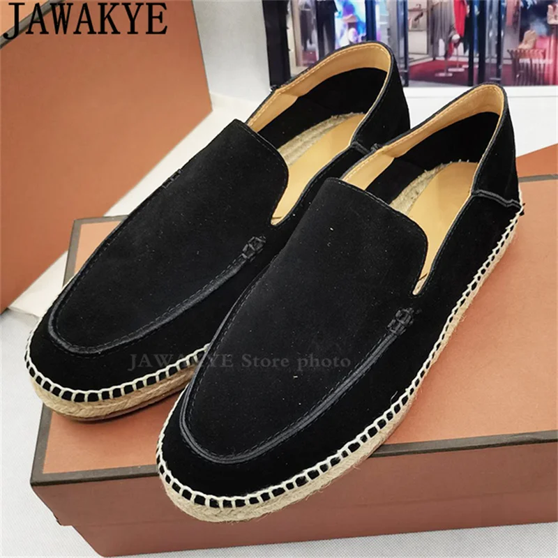 JAWAKYE Детские замшевые Роскошные лоферы обувь для мужчин Женская Роскошная