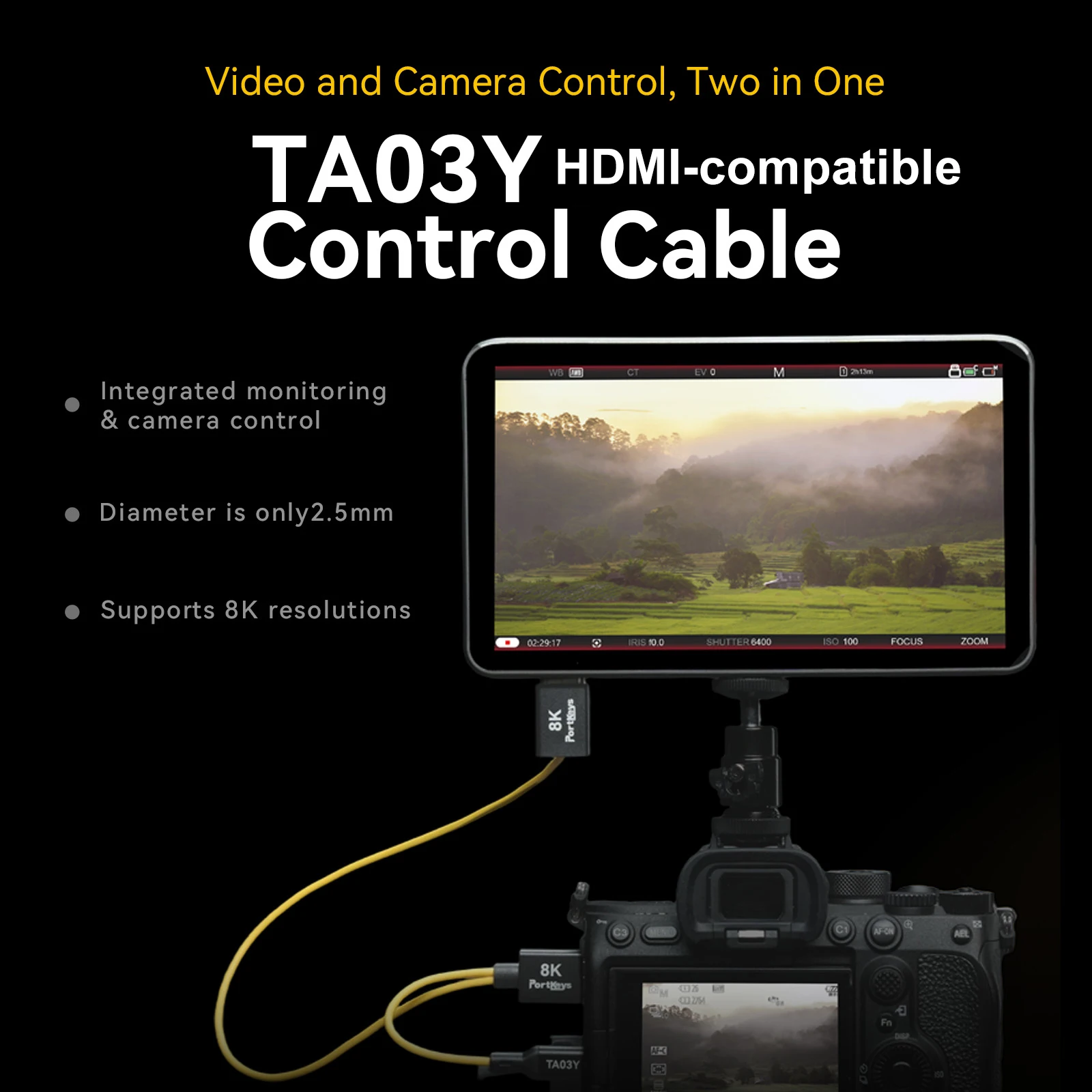 Фото 7-дюймовый монитор для камеры Portkeys LH7C с HDMI, 1000 нит, HD IPS, сенсорный экран для DSLR-камер №4