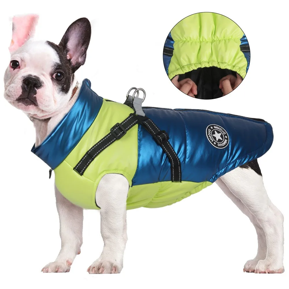 

Waterproof Warm Pet Dog Jacket for Small Medium Dogs,Winter Thickened Reflective Dog Coat,Luxury Fashion French Bulldog Clothes