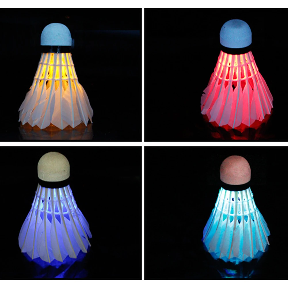 

10pcs Dark Night Colorful Badminton LED Lighting Sport Badminton Light Spot Shuttlecock Indoor Outdoor Game Accessories for Gift