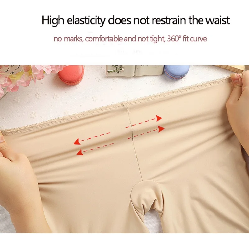 Новые летние женские бесшовные кружевные шорты защитные брюки с высокой талией