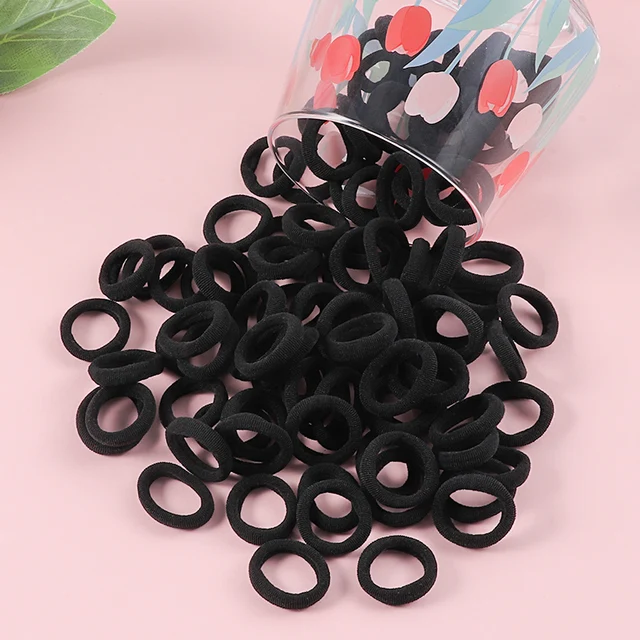 100pcs Girls Elastic rubber band Hair Bands Kids Sweet Nylon Scrunchie Headbands Baby Ponytail Hair Accessories Gift 6