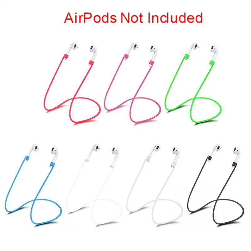 

55/70cm Anti-Lost Straps For AirPods Wireless Earphone Colorful Soft Silicone Sports Lanyard Neck Rope Cord For AirPod