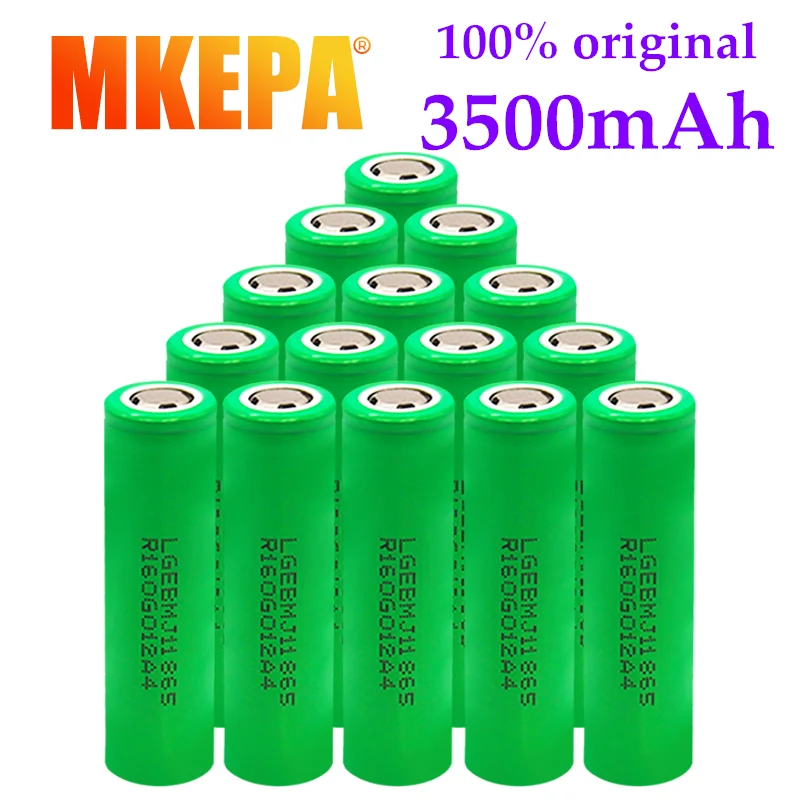 100% New Battery 3.7v 3500mAh INR18650 L MJ1 18650 20A Discharge for Rechargeable Li-ion Batteria