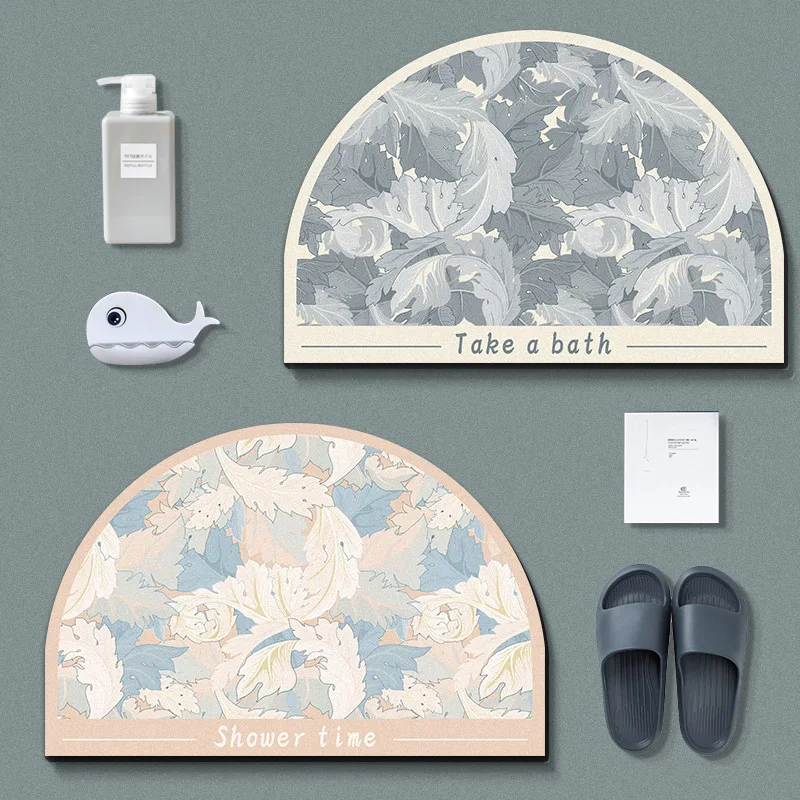 

Ins Wind Diatom Mud Floor Mat Household Bathroom Vanity Door Non-slip Absorbent and Easy-to-dry Floor Mat by MEOOAWQI