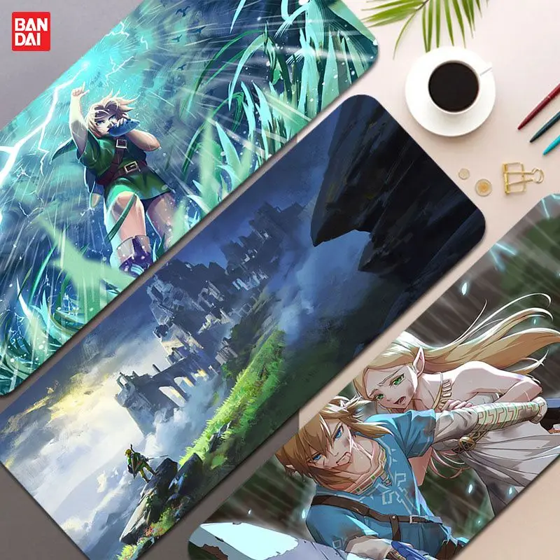 

Bandai Zelda Non-slip Lockedge PC Gaming Mouse Pad Gamer Desk Mats Keyboard Pad Mause Pad Muismat Office Desk Accessories