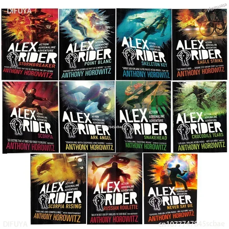 13 книг английский роман AlexRiderTheBookCollection английские книги для детей полная