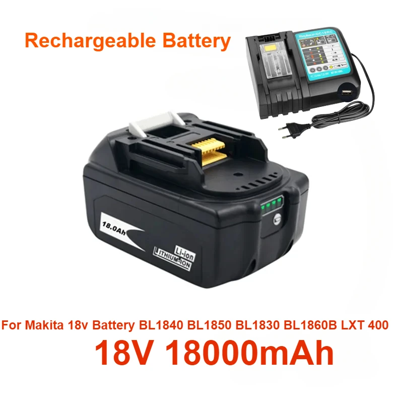 Перезаряжаемая литий-ионная батарея 18 в 18000 мАч BL1860 для Makita В BL1840 BL1850 BL1830 BL1860B LXT 400