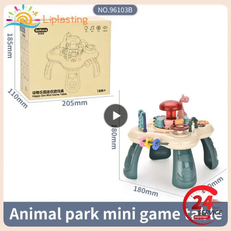 

Animal Park Mini Game Table Electric Light Music Hand Beat Drum Desktop Multi-function Game Table Noise Maker Musical Toy Gifts