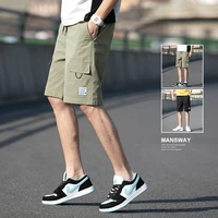 summer new overalls men five point pants sport casual shorts trend beach pants running sports pants youth slim leisure pants