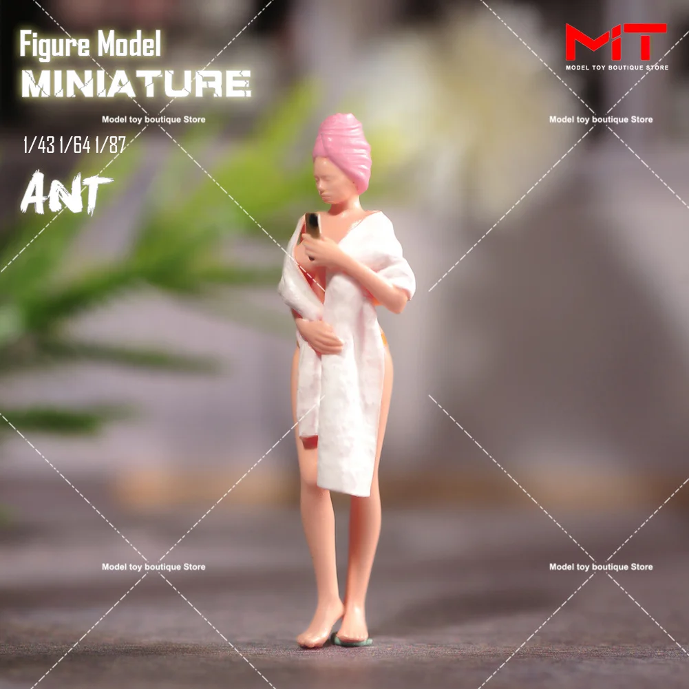 В наличии миниатюрная фигурка 1/87 1/64 1/43 1/24Beauty Girl купание селфи женские сцены