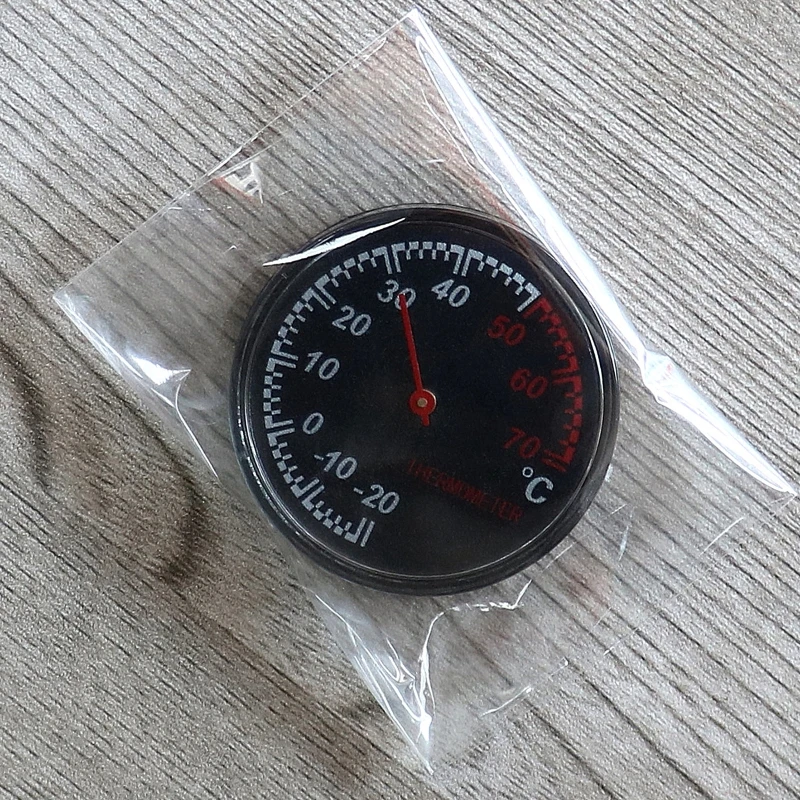 45mm Thermometer Plastic Round Temperature Gauge Double Metal Temp Monitor Test