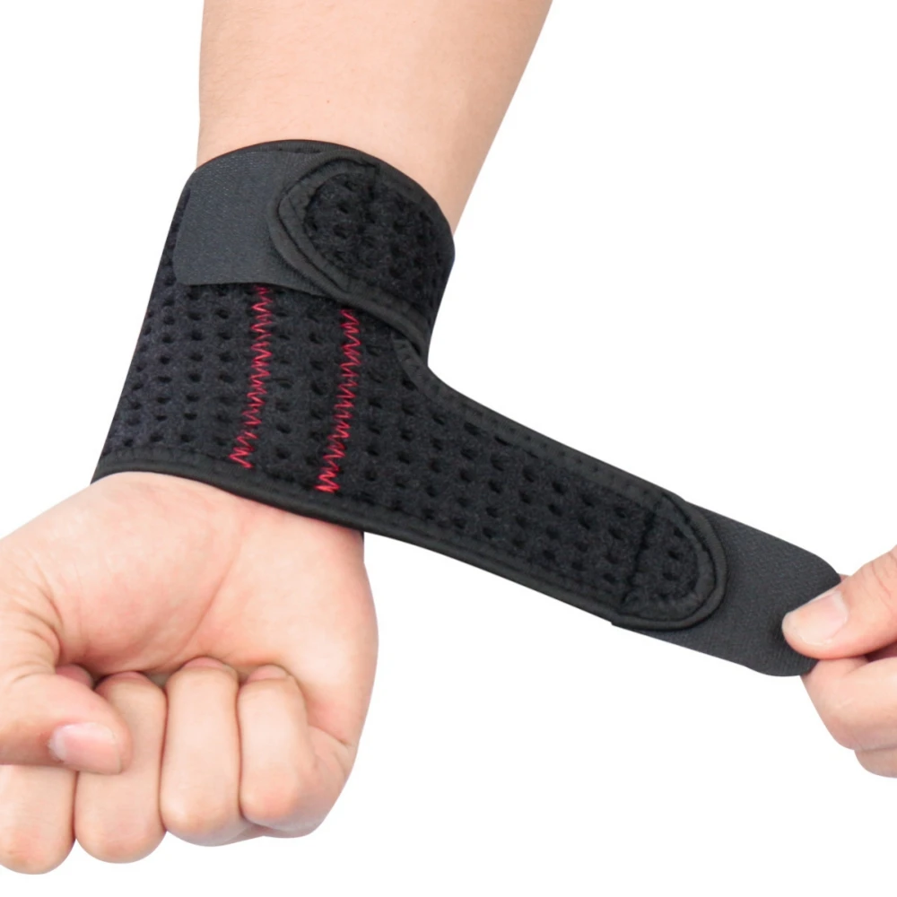 

1PC Wristband Adjustable Aluminum Spring Compression Wrist Support Carpal Wrist Brace Sports Safety