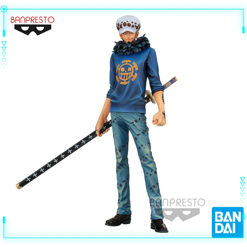 

Bandai Original Genuine Banpresto Anime One Piece MSP 23cm Pirate Trafalgar D Water Law Figure Collectible Model Toys Xmas Gift