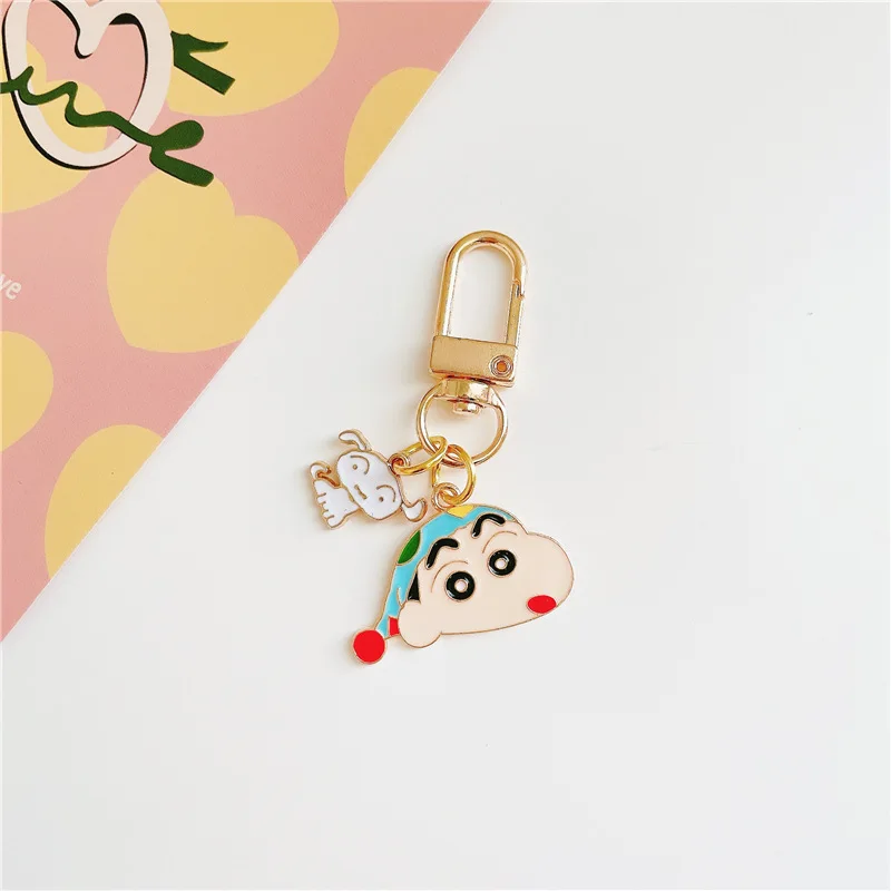 Kawaii Аниме Фигурка Crayon Shin-Chan брелок Подвеска мультфильм симпатичный Shin Chan сплав