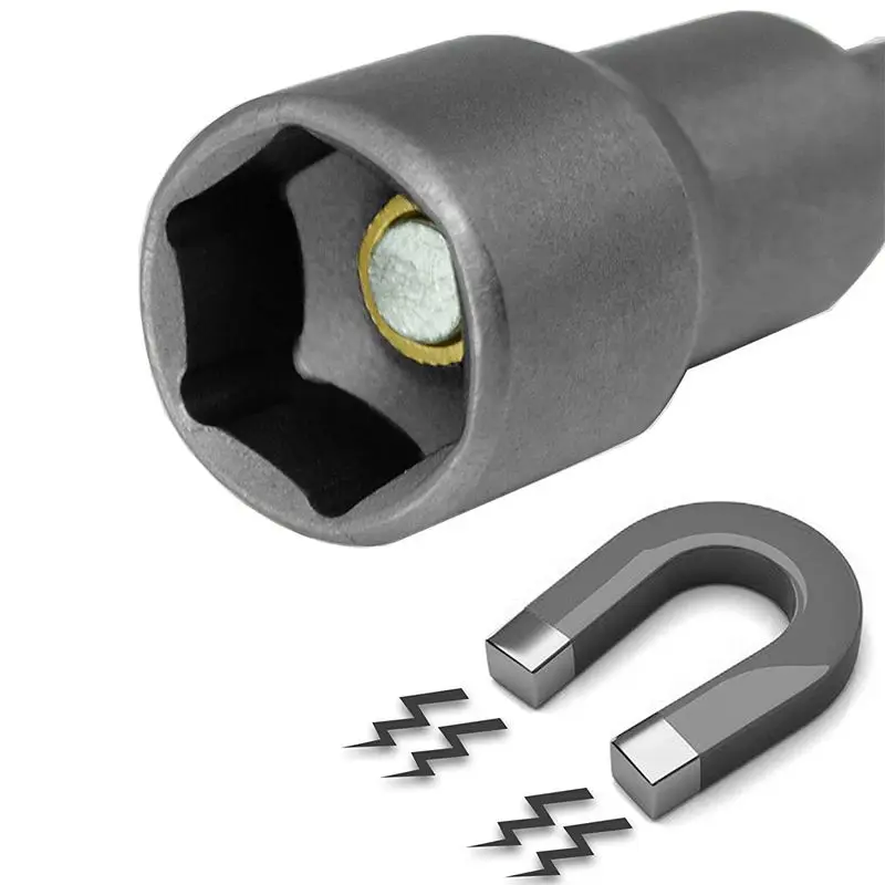 

8Pcs 1/4 Inch Hex Magnetic Nut Driver Socket Set Metric Impact Drill Bits 6 To 13Mm Adapter