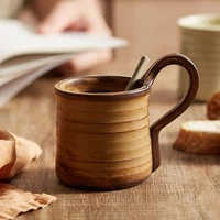 vintage ceramic mug japanese coffee cup glaze crafts coffeeware set photography props set