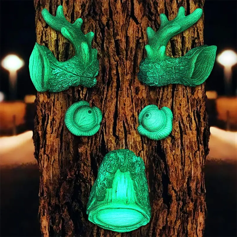 

Светящиеся олени, украшение для лица, дерево для пожилых людей, украшение для сада, уличное украшение, забавная скульптура, украшение для пр...