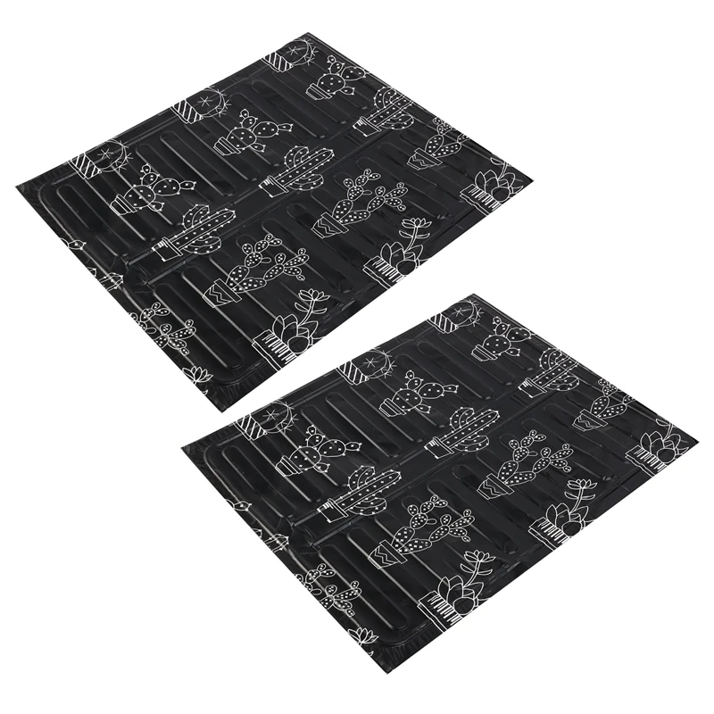 

2Pcs Kitchen Grease Aluminum Foil Insulation Block Oil Splash Board Cooking Hot Baffle Tin Foil Sheet Black