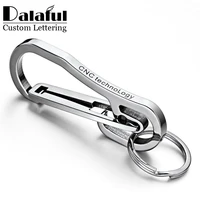 stainless steel keychain custom lettering high grade keyring personalized for mens car buckle key chain ring holder k415