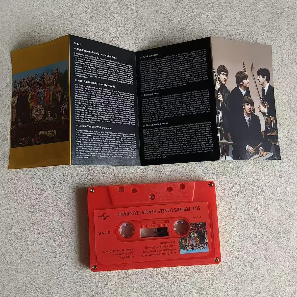 Музыкальная лента Pop Rock George Harrison Sgt Pepper's Lonely Hearts Club Band Альбом Abbey Road 3 шт. Кассеты