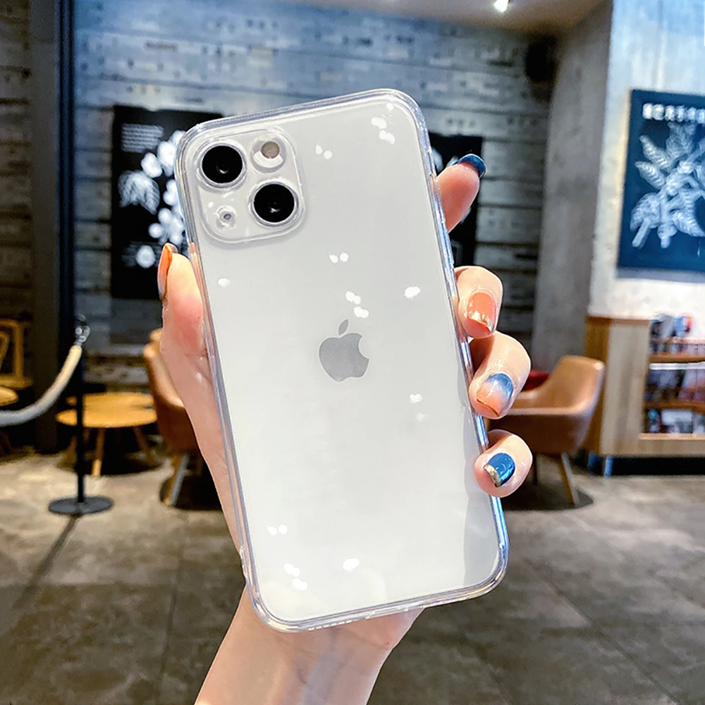 Роскошный чехол для телефона iphone 13 11 XS 12 Pro Max Mini SE2020 7 8 Plus X XR прозрачные модные
