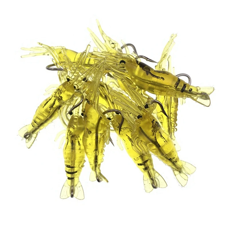 Новая светящаяся искусственная приманка для креветок имитация мягкой креветки с