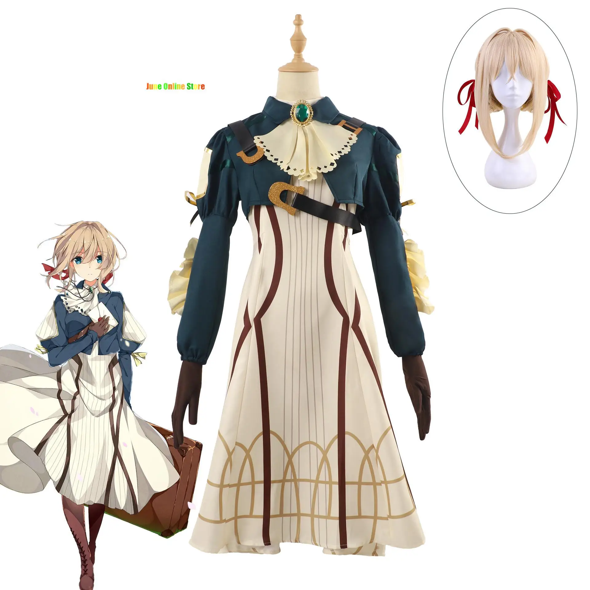 

Anime Violet Evergarden Cosplay Costume High Quality Princess Maid Dress Halloween Carnival Prom Skirt Costume For Woman