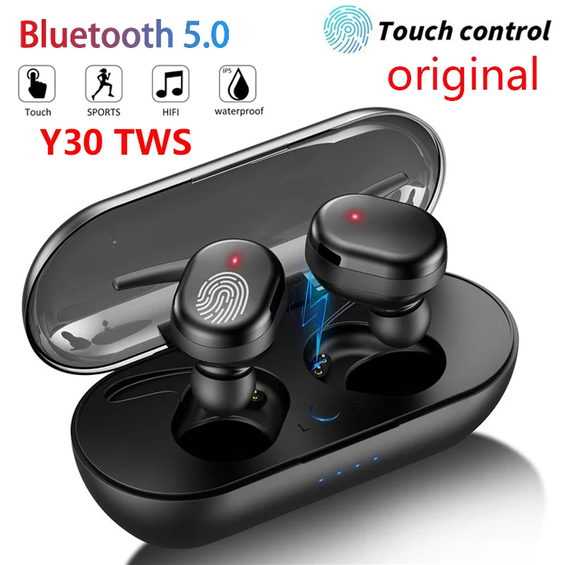 TWS-наушники Y30 с поддержкой Bluetooth и сенсорным управлением