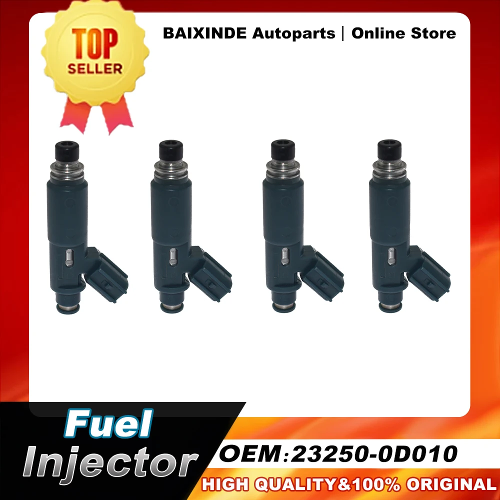 

OEM 23250-0D010 23209-0D01 Fuel Injector Nozzle 4Pcs For 98-99 Chevy Prizm Toyota Corolla 1.8L I4 FJ414 New Original Accessories