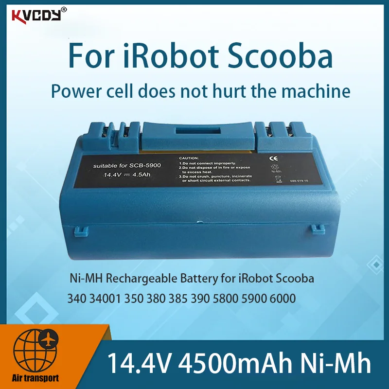 

Ew Stofzuiger Batterij 14.4V 4500Mah Ni-Mh Oplaadbare Batterij Voor Irobot Scooba 340 34001 350 380 385 390 5800 5900 6000