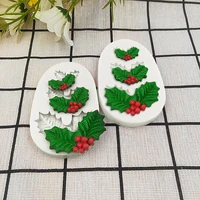christmas fudge chocolate chip cookie mold diy dessert pastry cake decorating baking supplies leaf silicone resin pendant tool